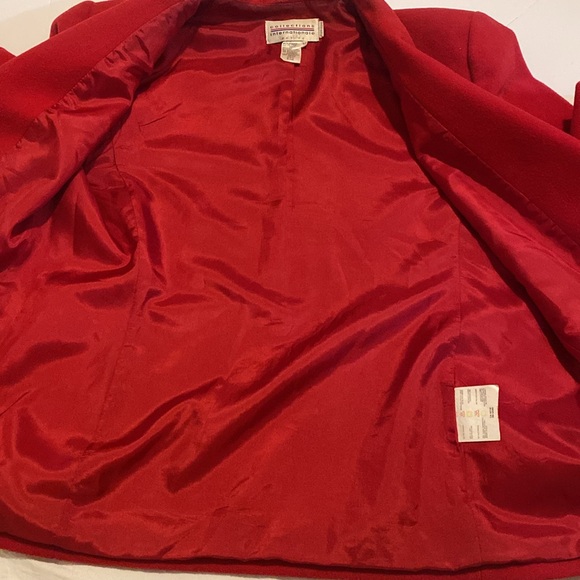Vintage Collections Internationale wool cashmere blend red blazer EUC - Picture 2 of 8